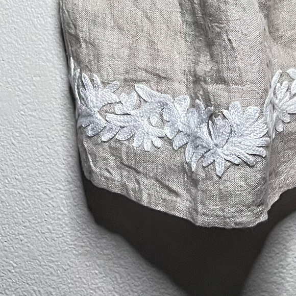 Jeanne D’Arc Living 100% Linen Baby Doll Shirt Dress - Picture 9 of 14